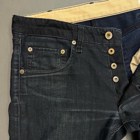 Handmade Rag & Bone Jeans Luxury Designer Dark Black Indigo Denim - Picture 3 of 9